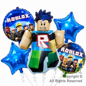SET DE GLOBOS METALIZADO ROBLOX 5 UNIDADES